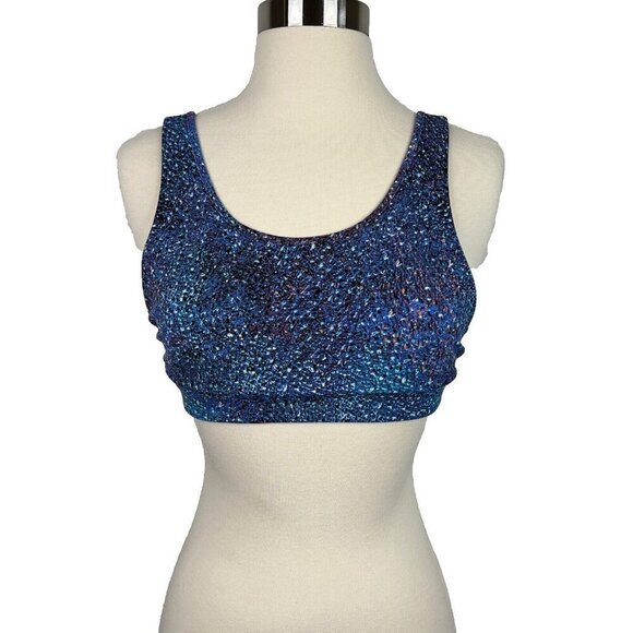 Lululemon Cadence Crusher Bra Strive Multi Black Size 4 Reversible Reflective - Picture 1 of 10